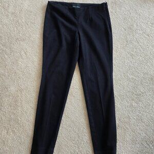 Ankle Straight Skinny Slim Fitted Cigarette Pants Black Cynthia Rowley Side-Zip